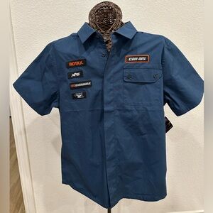 🏁 NWT Can-Am BRP Racing Mechanic Shirt - Navy Blue XL